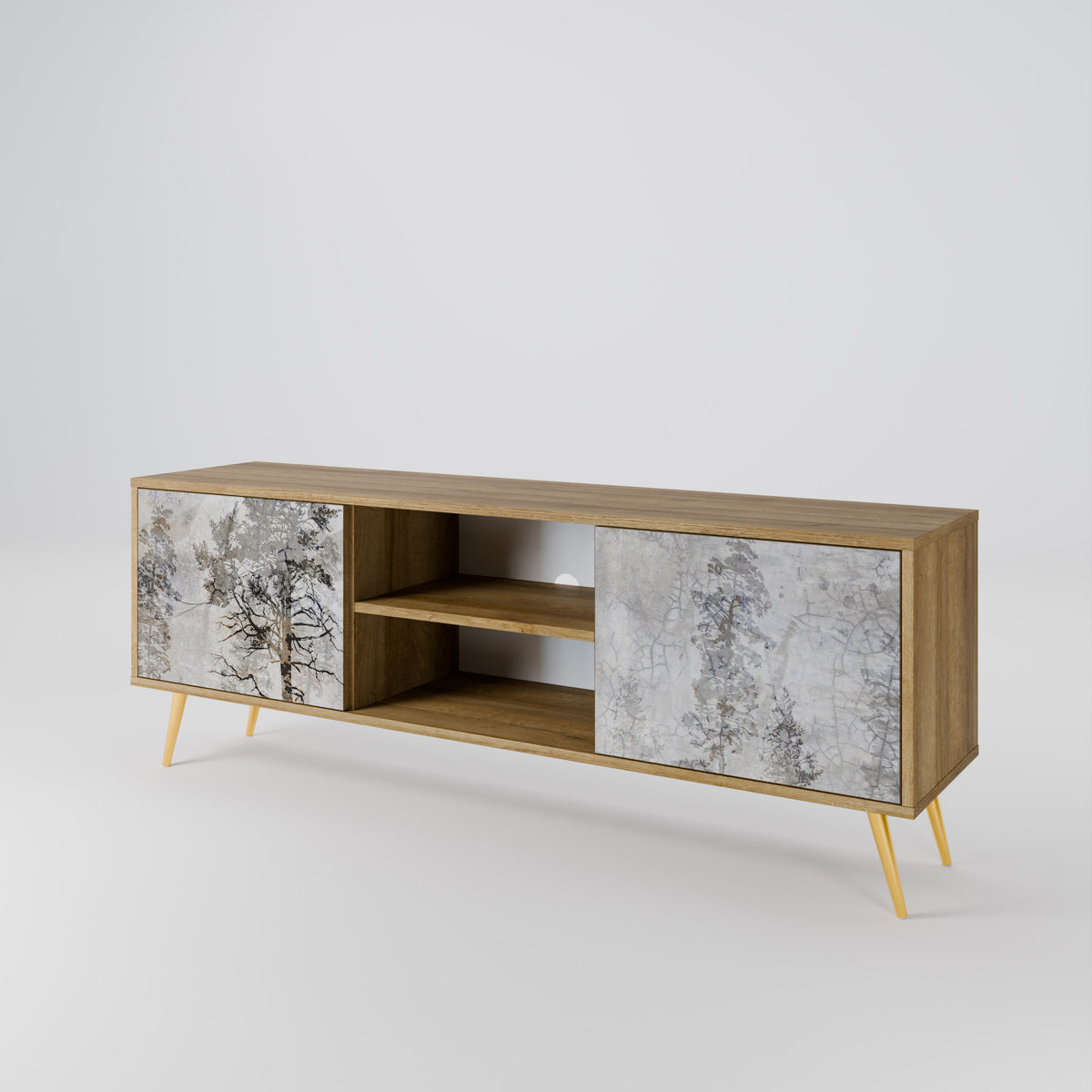 FADE IN THE TREES 2-Door TV Cabinet