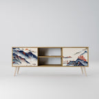 JAPANESE LANDSCAPE 2-Door TV Stand in Oak Effect