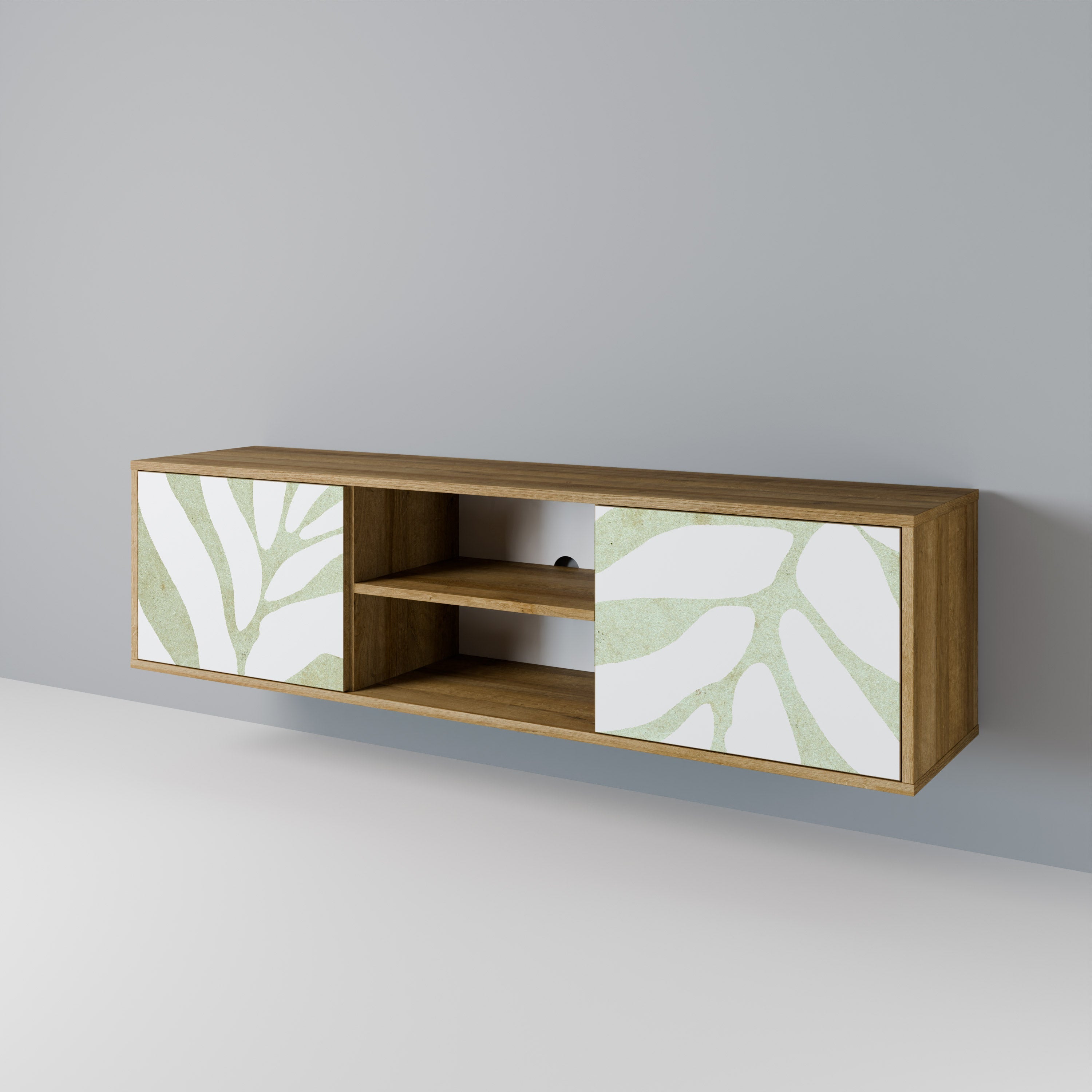 BOTANICAL SPARK 2-türiger TV-Ständer in Eichenoptik