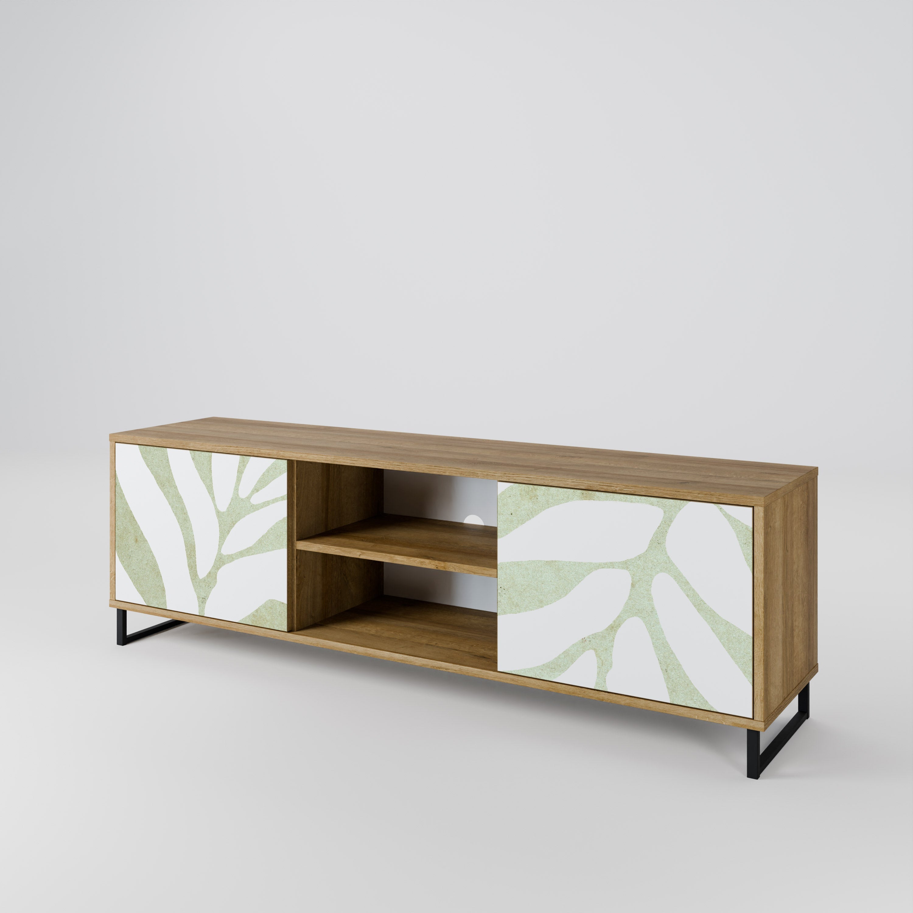 BOTANICAL SPARK 2-türiger TV-Ständer in Eichenoptik