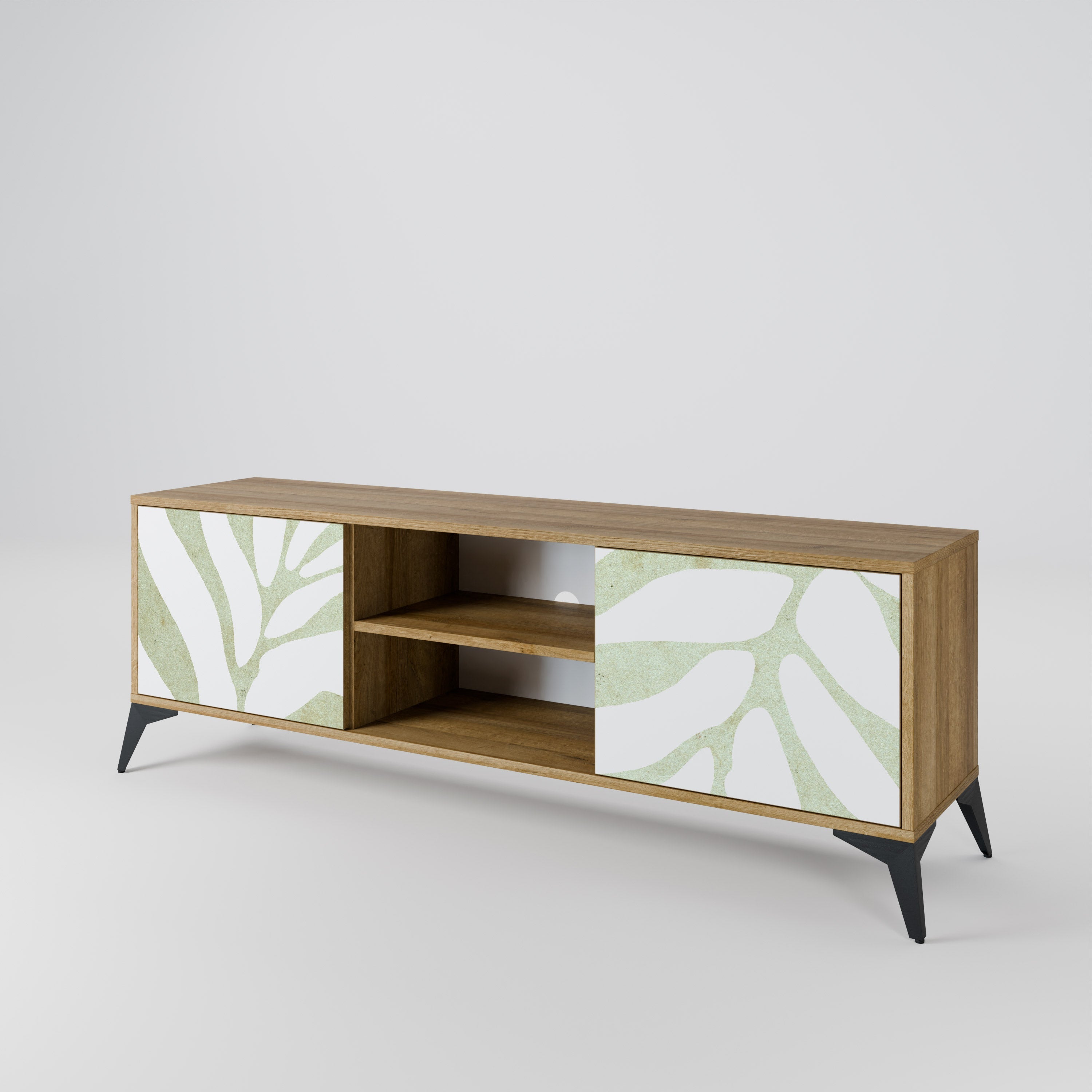 BOTANICAL SPARK 2-türiger TV-Ständer in Eichenoptik