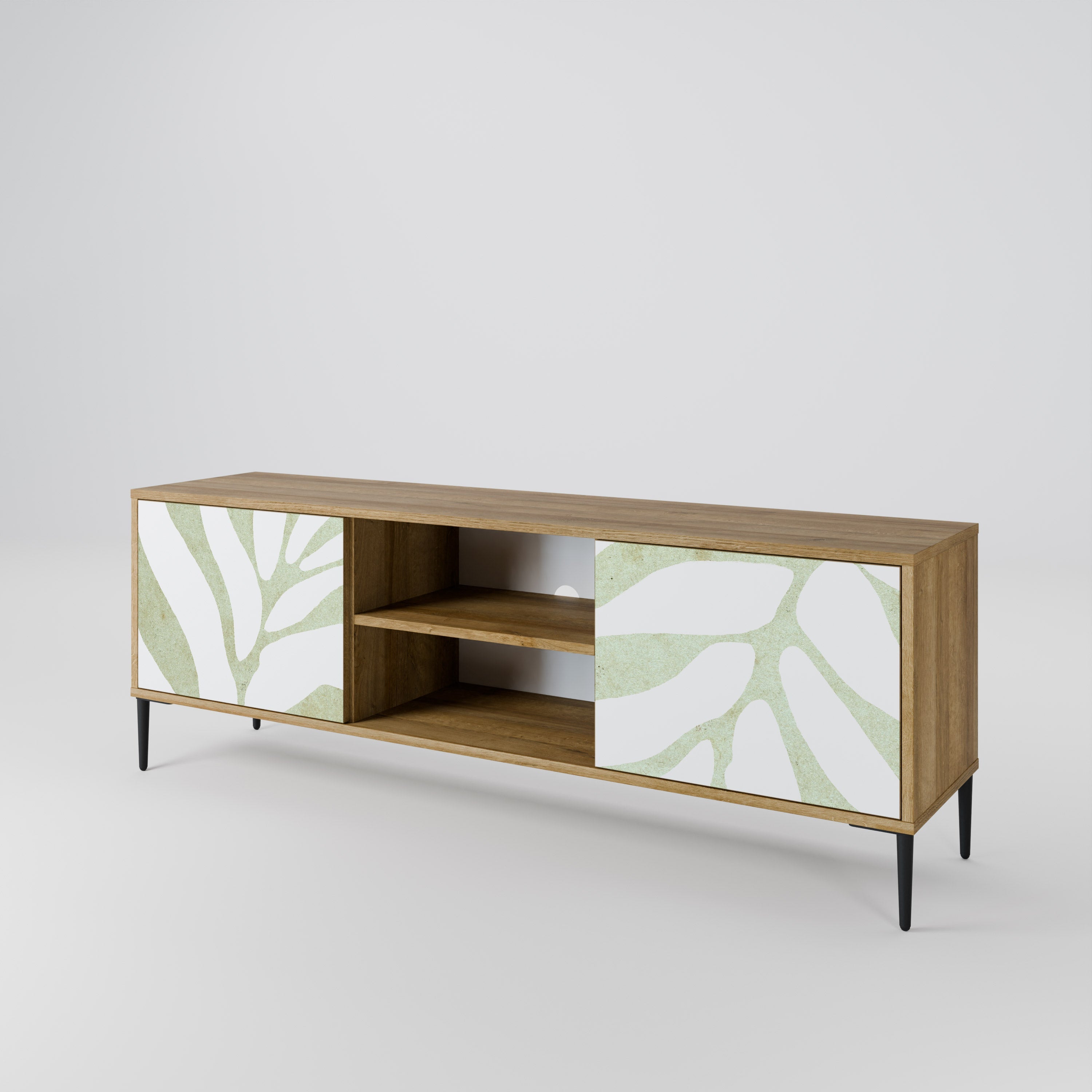 BOTANICAL SPARK 2-türiger TV-Ständer in Eichenoptik