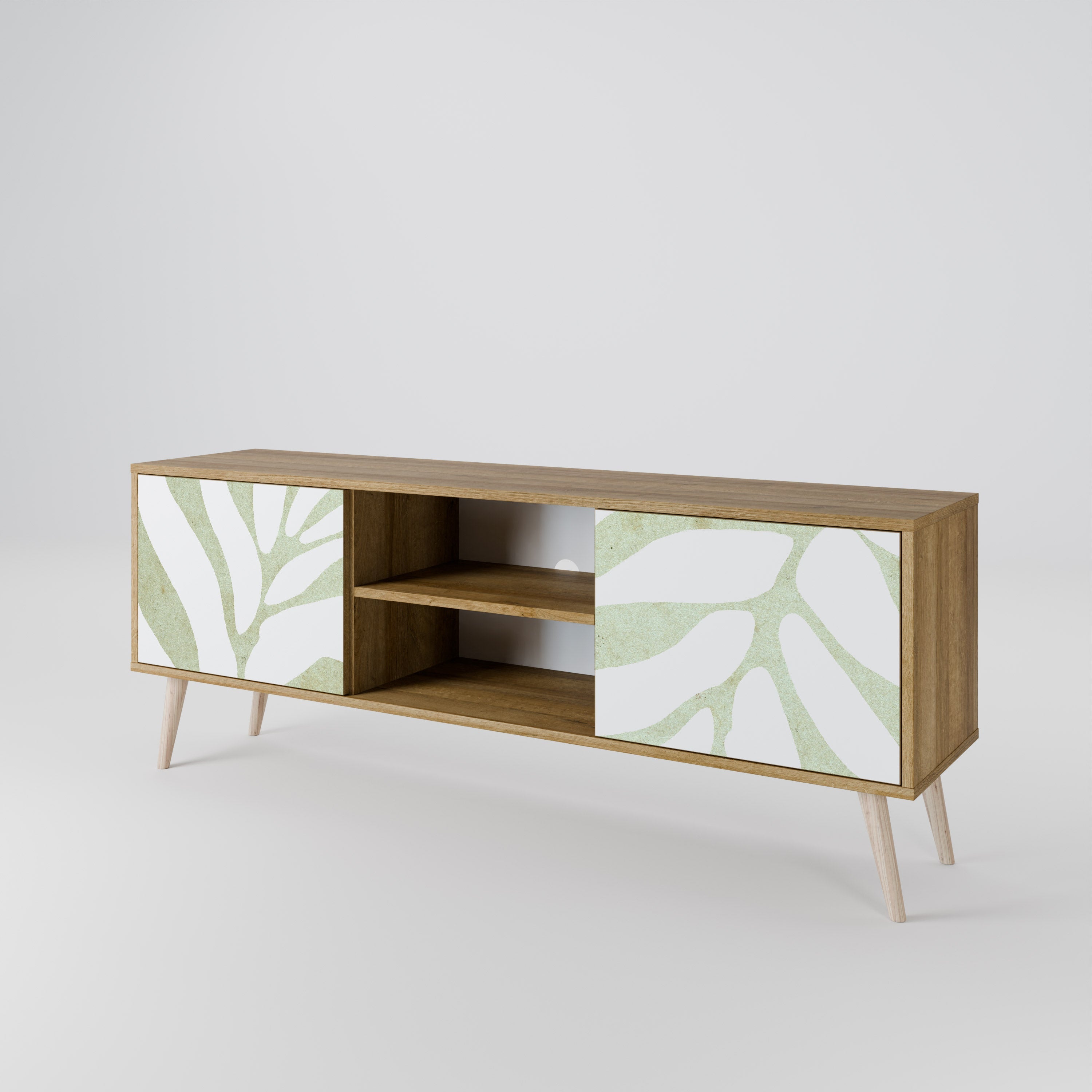BOTANICAL SPARK 2-türiger TV-Ständer in Eichenoptik