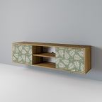 LEAVES ON GREEN 2-Door TV Stand in Oak Effect