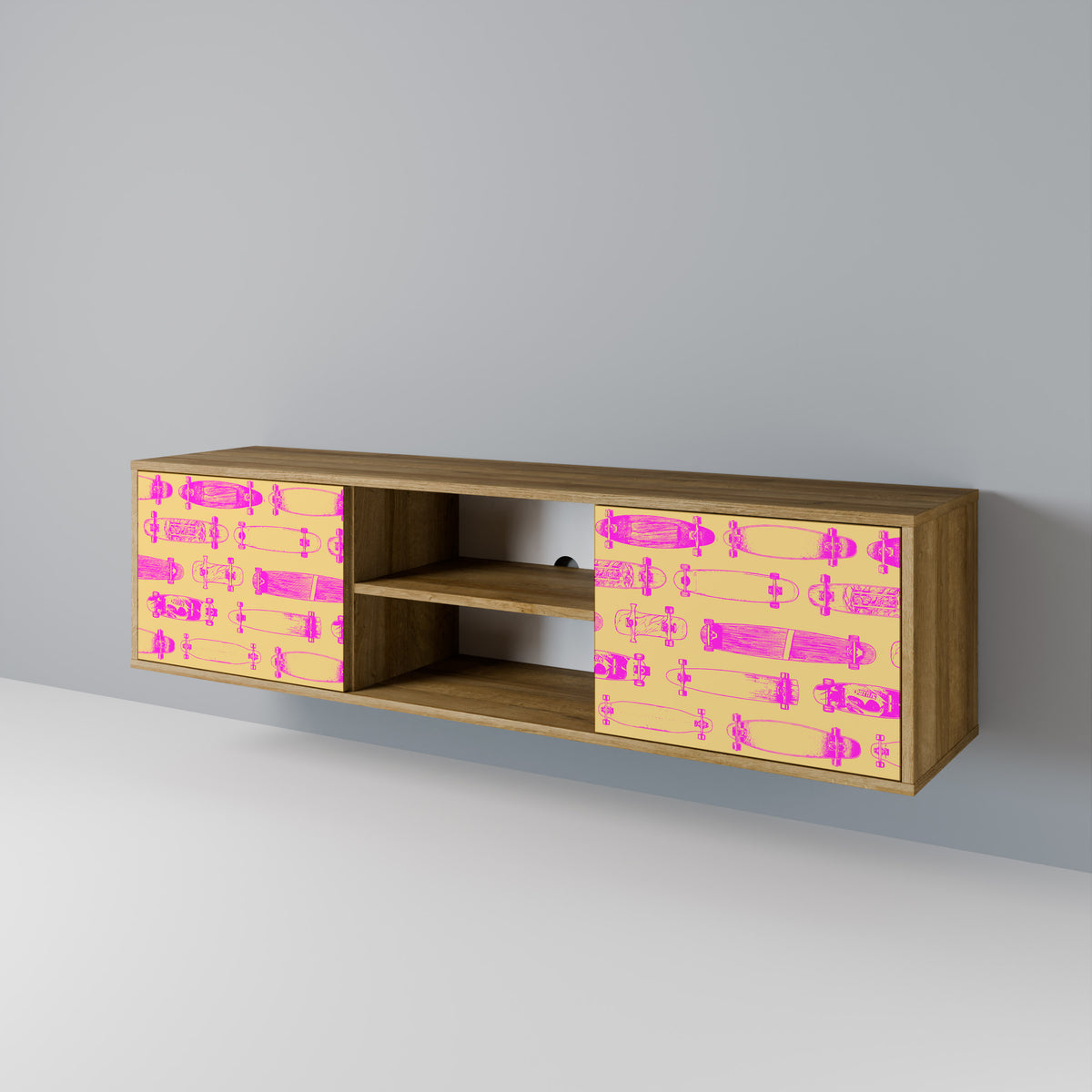 SKATEBOARD ARTISTRY 2-türiges TV-Lowboard