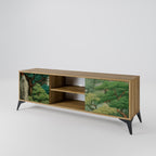 VERDURE ABYSS 2-Door TV Stand in Oak Effect