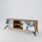 VELVET CROSSING 2-Door TV Stand in Oak Effect