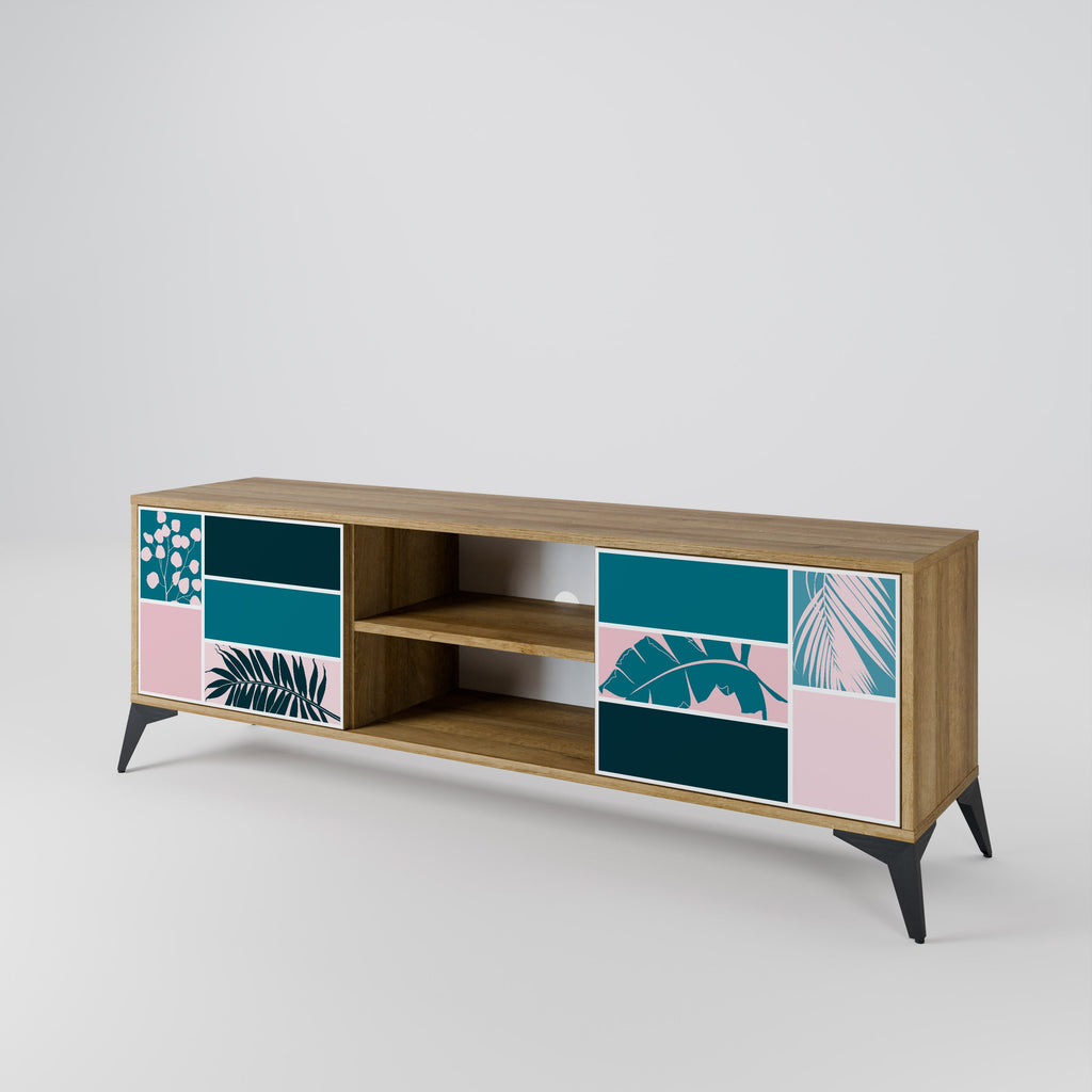 COMBINATION OF SHAPES 2-Door TV Stand in Oak Effect
