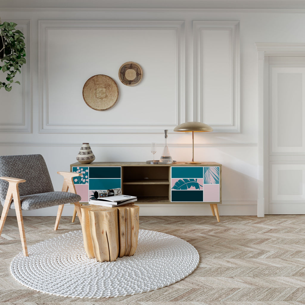 COMBINATION OF SHAPES 2-Door TV Stand in Oak Effect