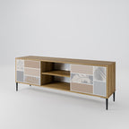 TROPICAL SHAPES 2-Door TV Stand in Oak Effect