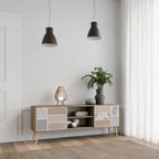 TROPICAL SHAPES 2-Door TV Stand in Oak Effect