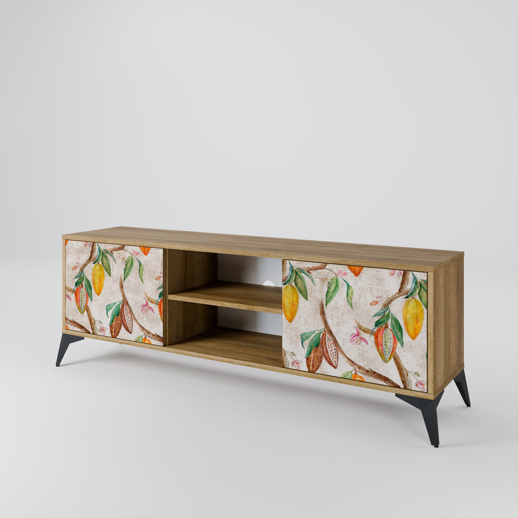 COCOA FRUITS 2-Door TV Stand in Oak Effect