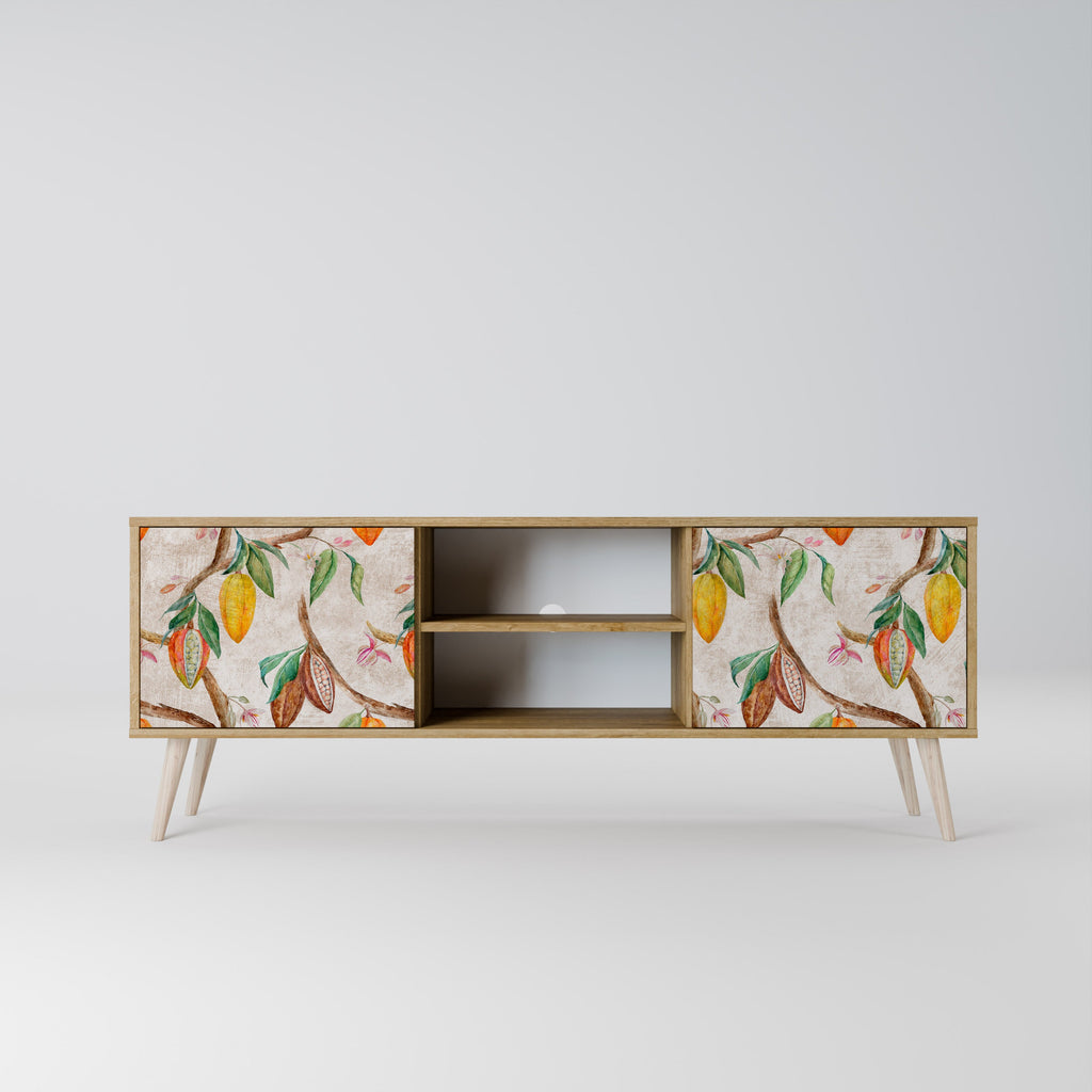 COCOA FRUITS 2-Door TV Stand in Oak Effect