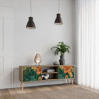 AUTUMN KALEIDOSCOPE 2-Door TV Stand in Oak Effect