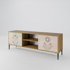 DELICATE BEAUTY 2-Door TV Stand in Oak Effect