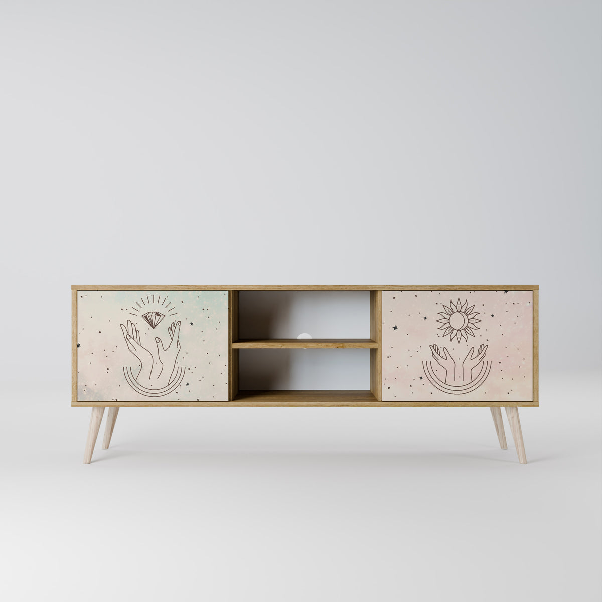 DELICATE BEAUTY 2-Door TV Cabinet