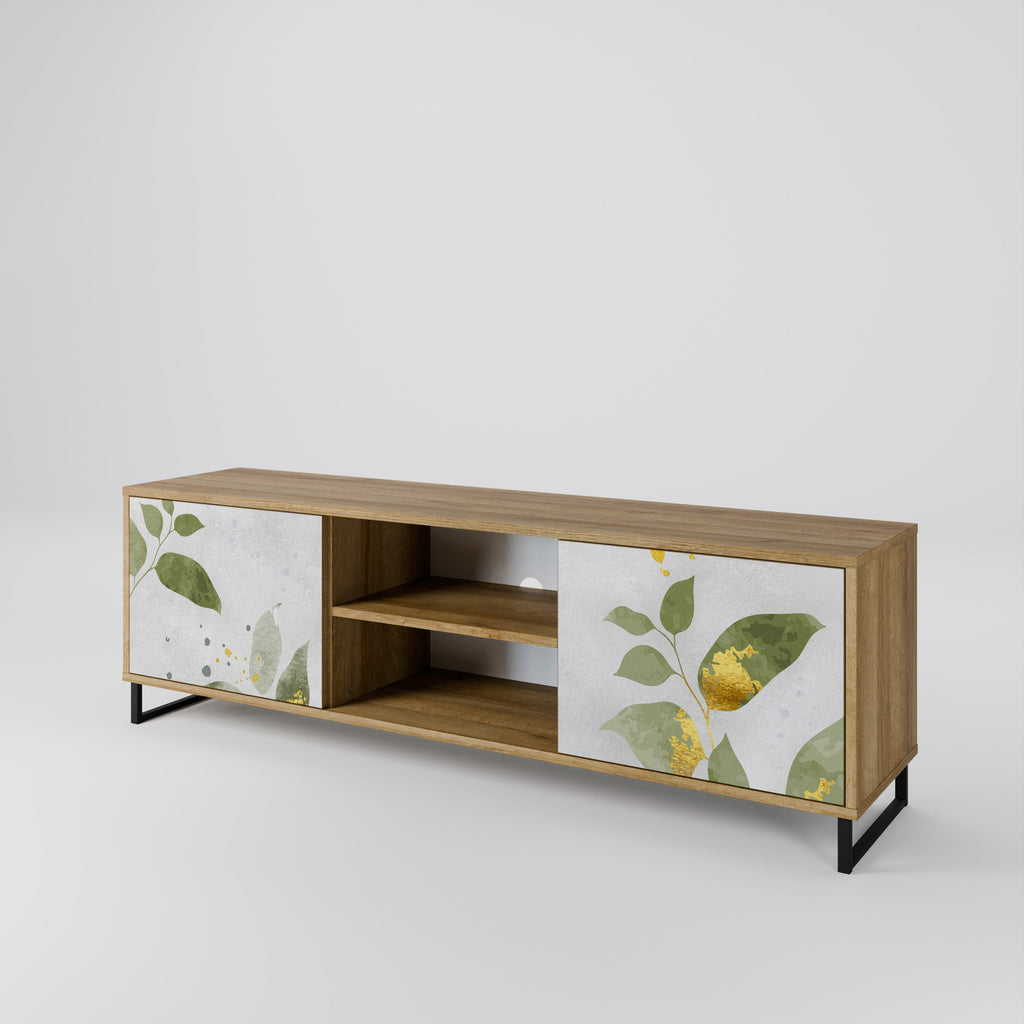 ELEGANT BOTANICS 2-Door TV Stand in Oak Effect