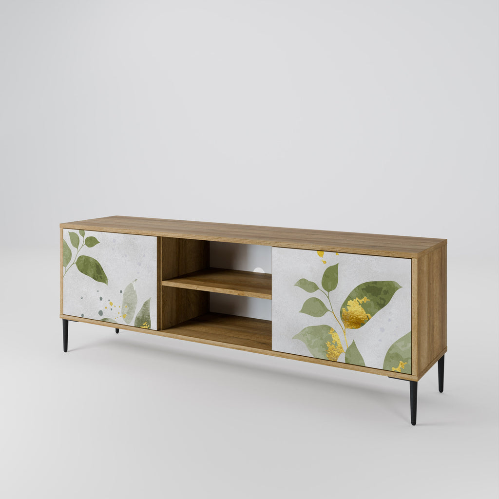 ELEGANT BOTANICS 2-Door TV Stand in Oak Effect