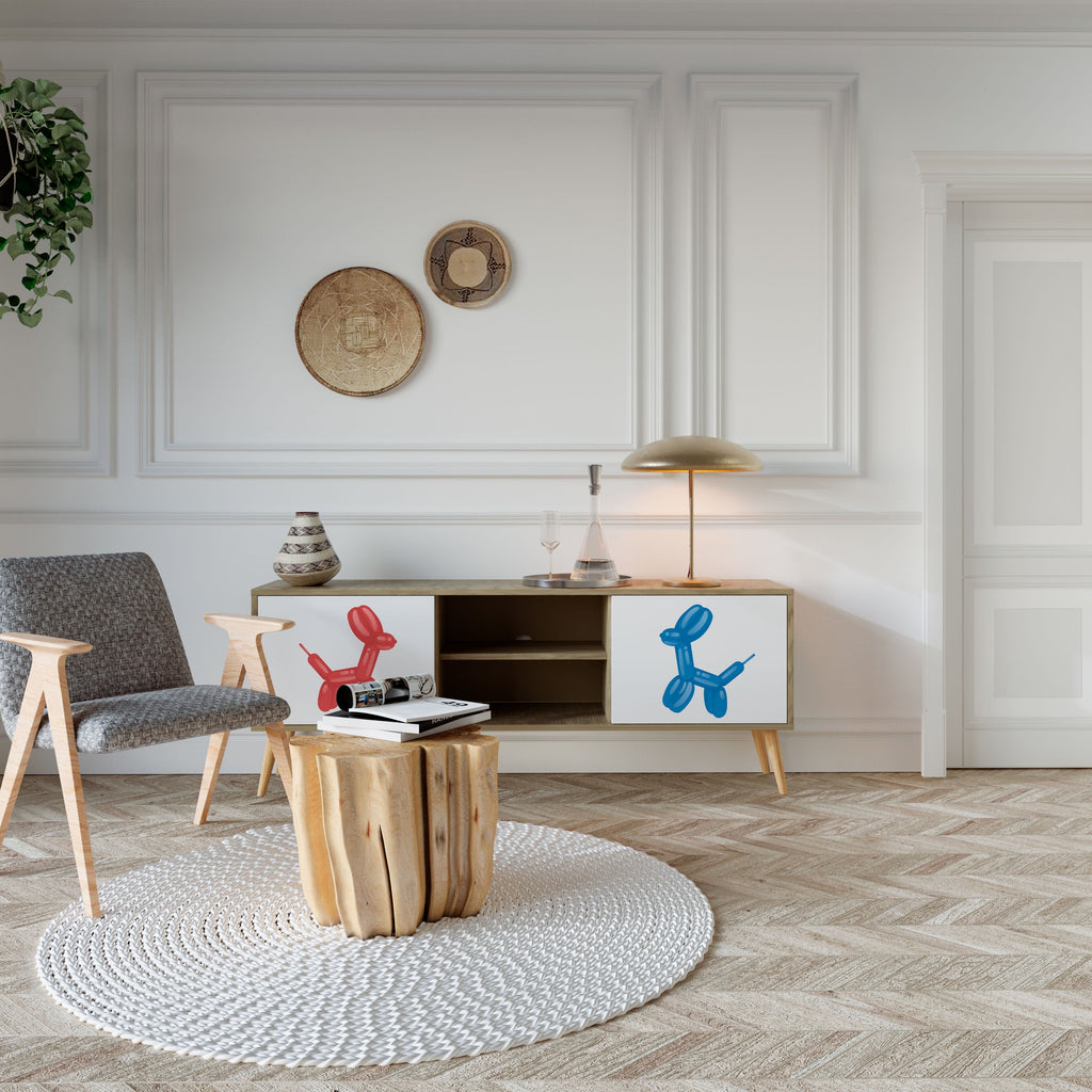 CHILDHOOD MEMORY TV-Lowboard mit 2 Türen in Eiche-Optik