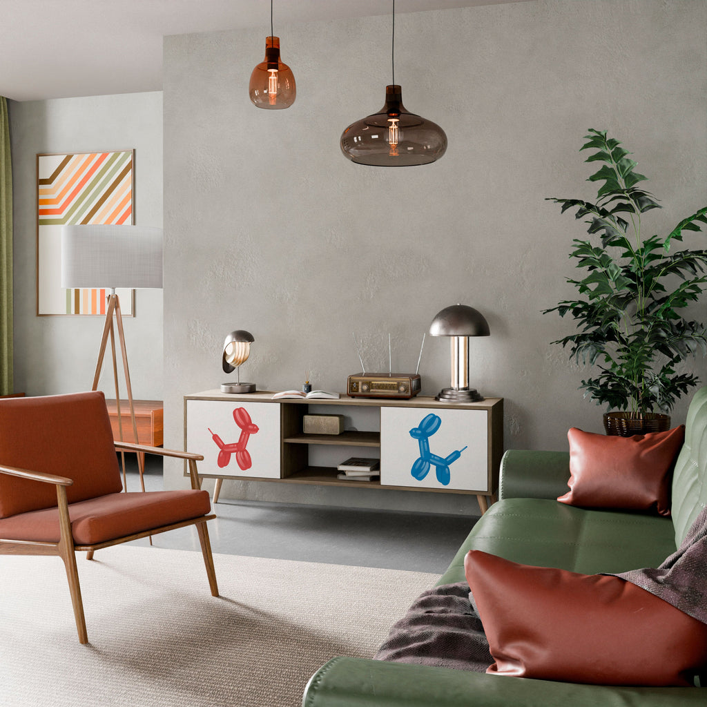 CHILDHOOD MEMORY TV-Lowboard mit 2 Türen in Eiche-Optik