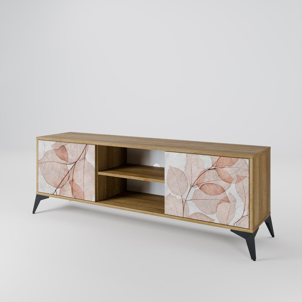AUTUMN FRAGILITY 2-Door TV Stand in Oak Effect