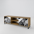 BIKE ENERGY 2-Door TV Stand in Oak Effect