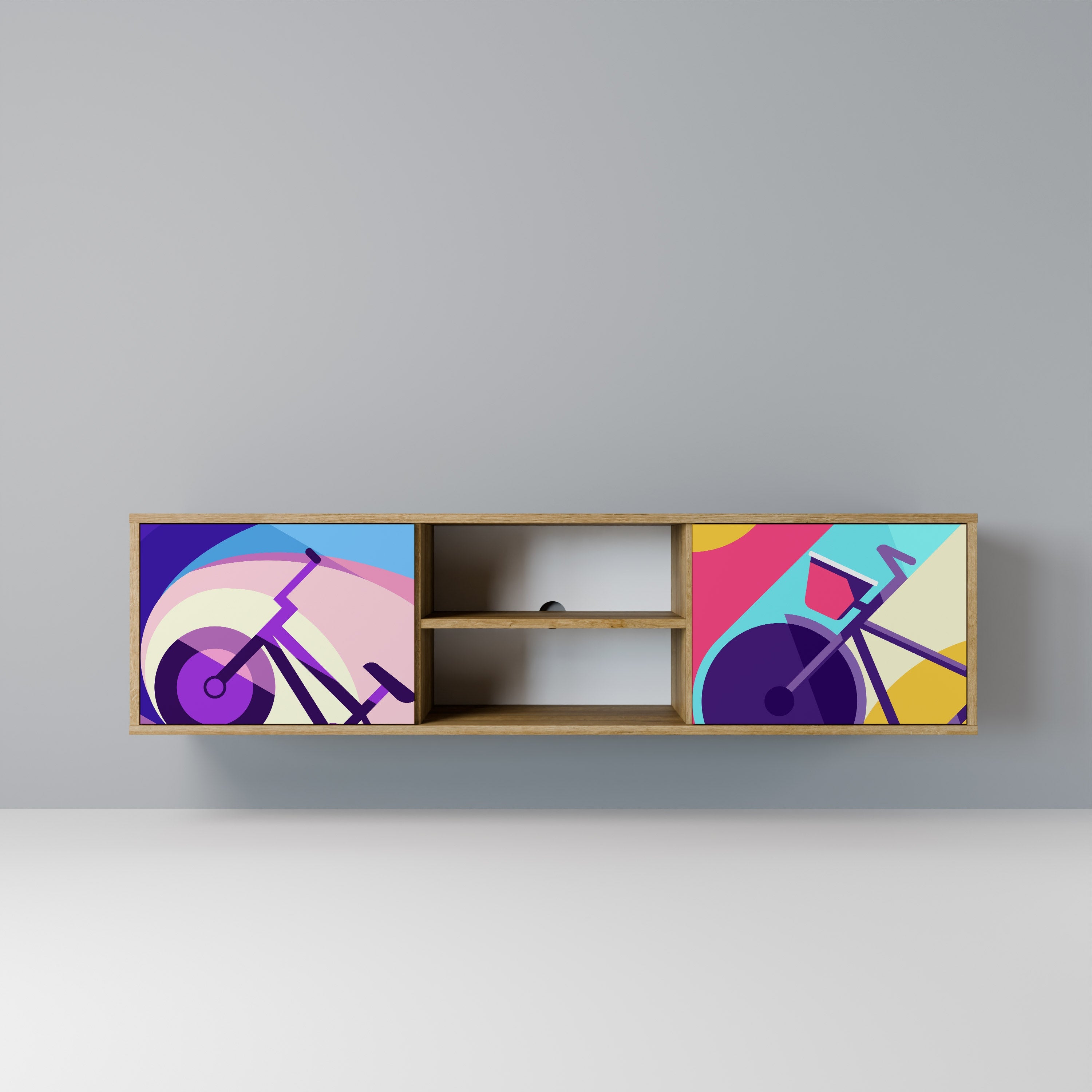 BIKE DREAMS TV-Lowboard mit 2 Türen in Eiche-Optik