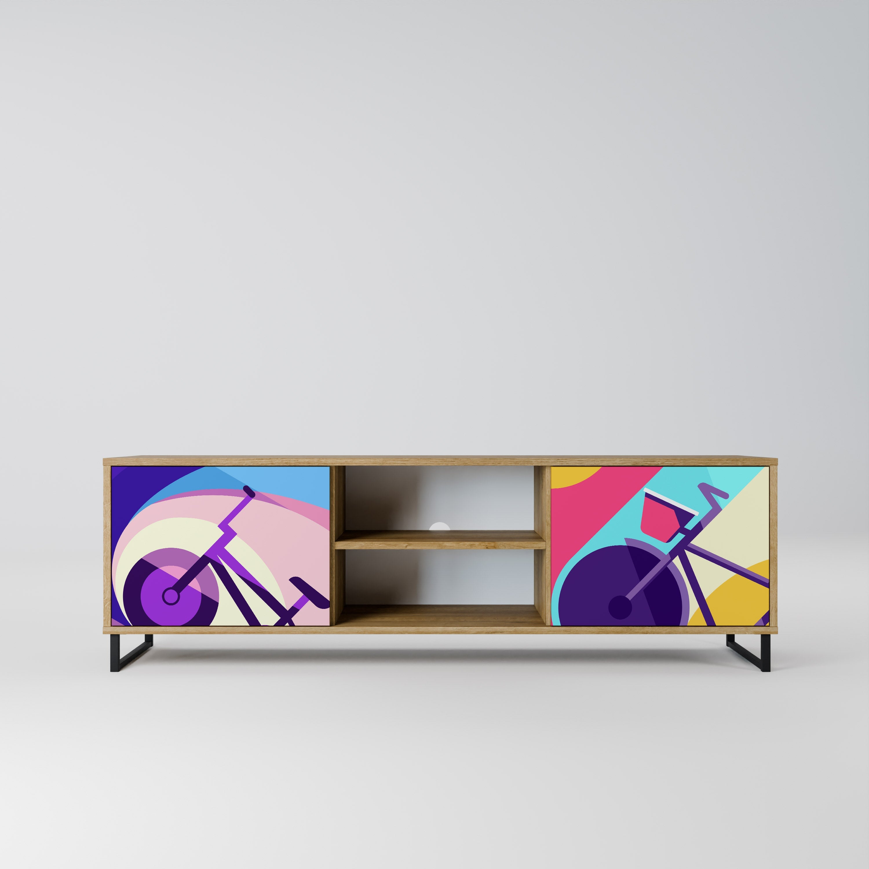 BIKE DREAMS TV-Lowboard mit 2 Türen in Eiche-Optik