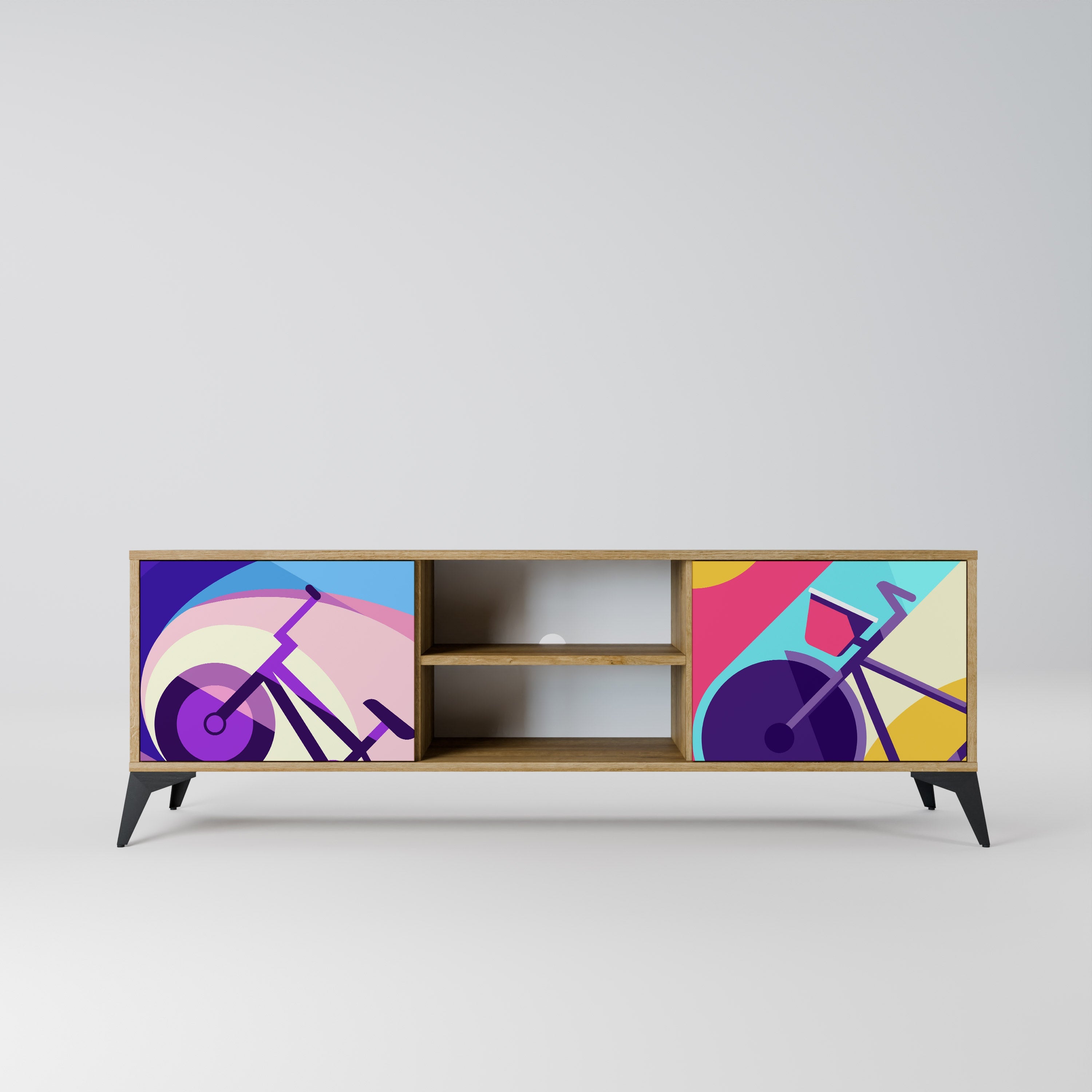 BIKE DREAMS TV-Lowboard mit 2 Türen in Eiche-Optik