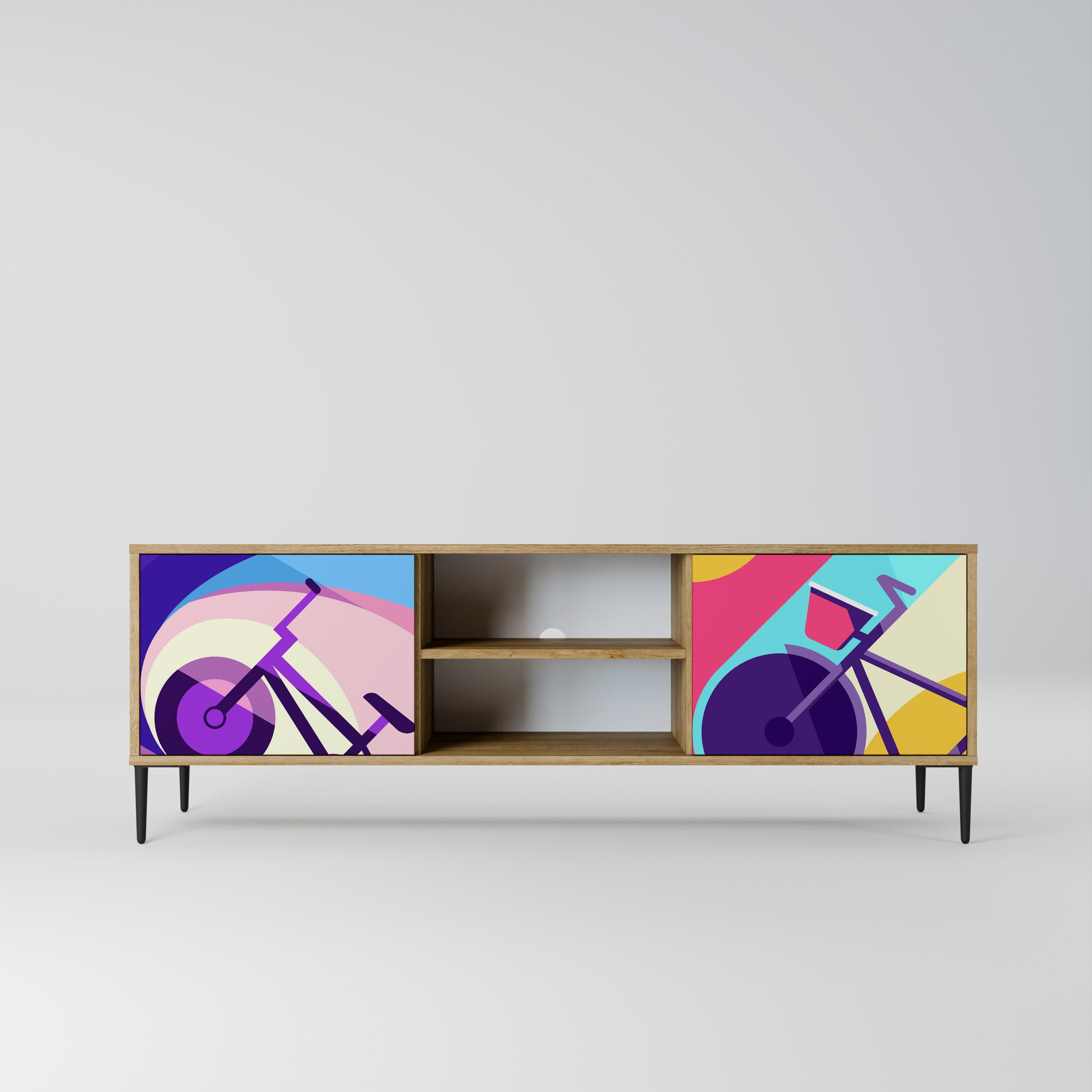 BIKE DREAMS TV-Lowboard mit 2 Türen in Eiche-Optik