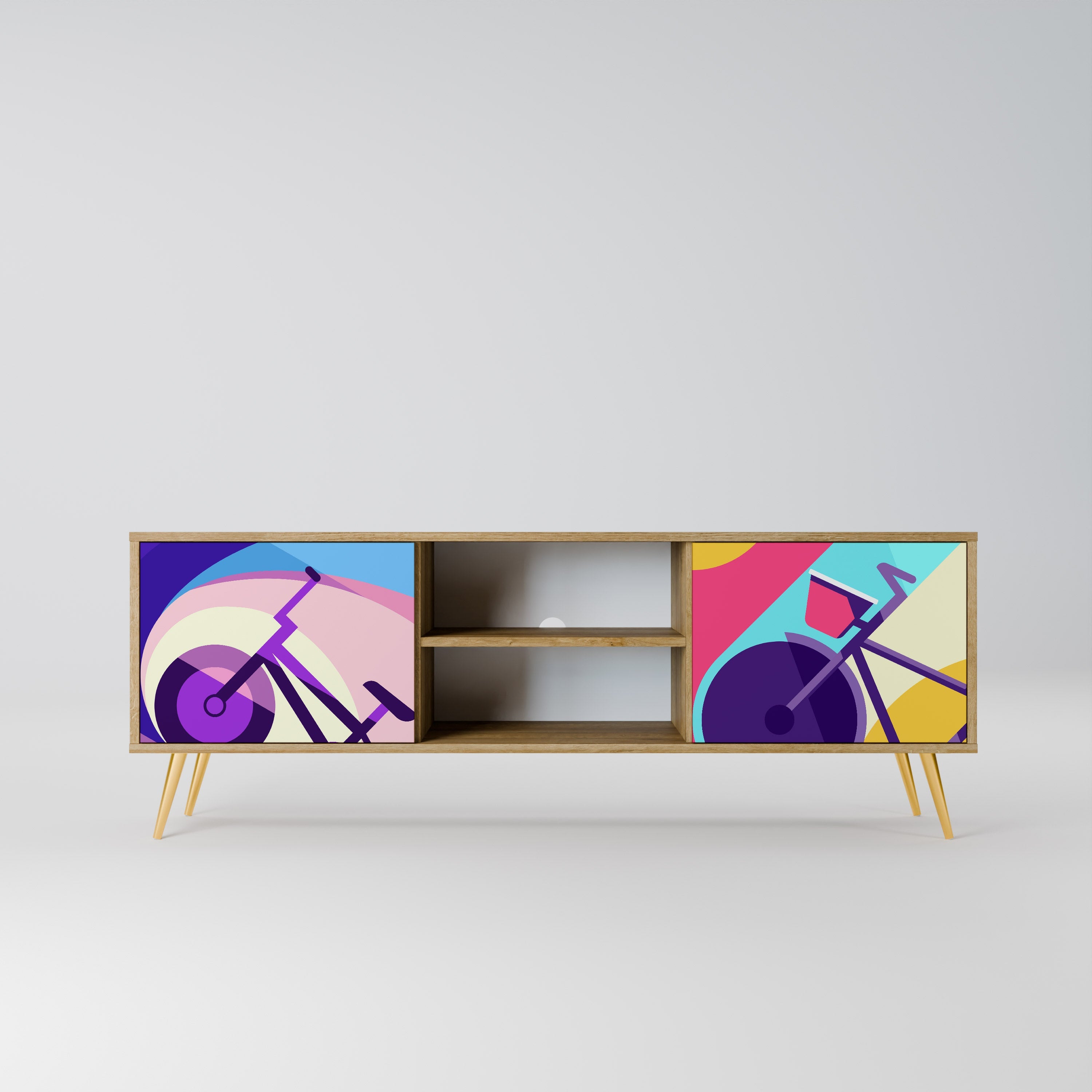 BIKE DREAMS TV-Lowboard mit 2 Türen in Eiche-Optik