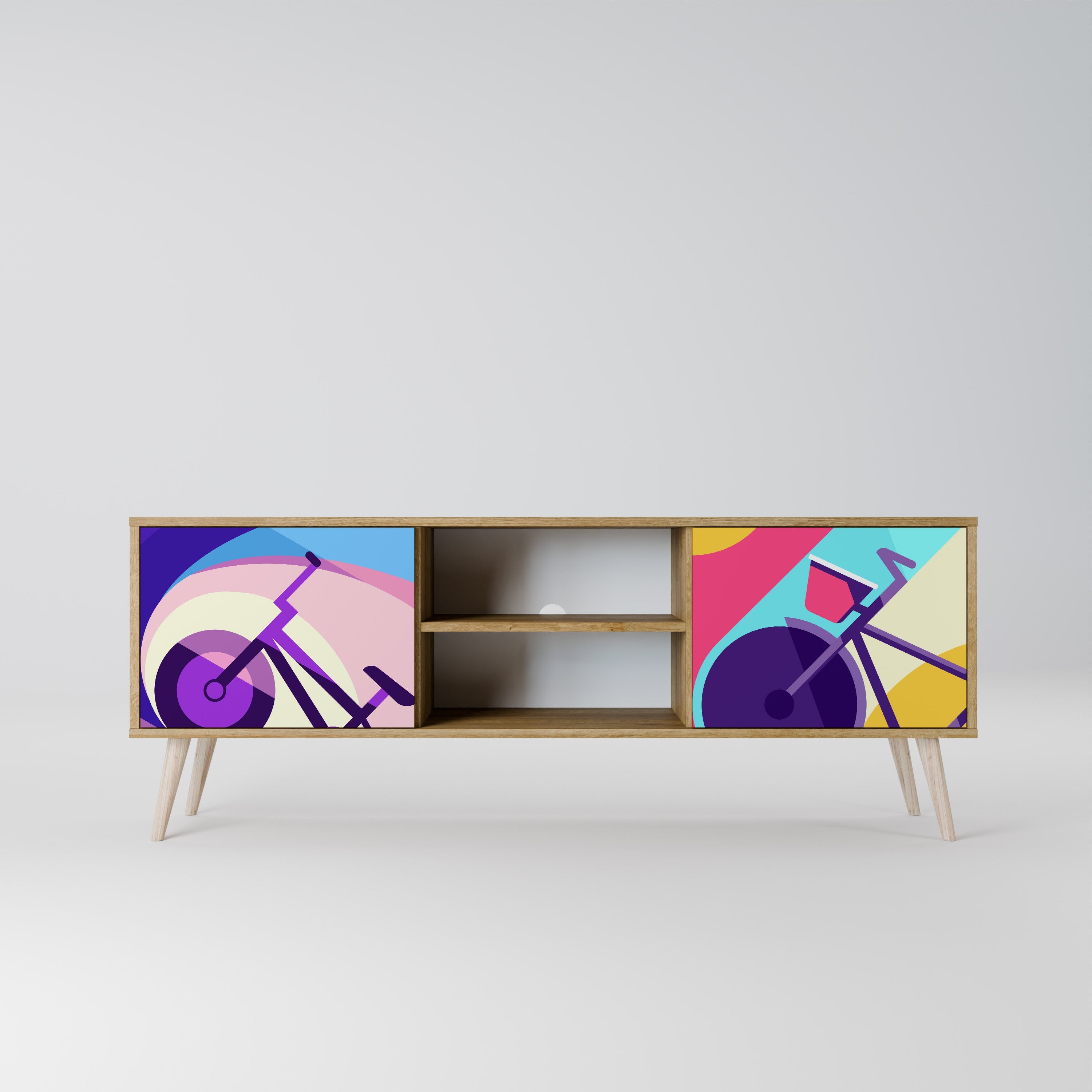 BIKE DREAMS TV-Lowboard mit 2 Türen in Eiche-Optik