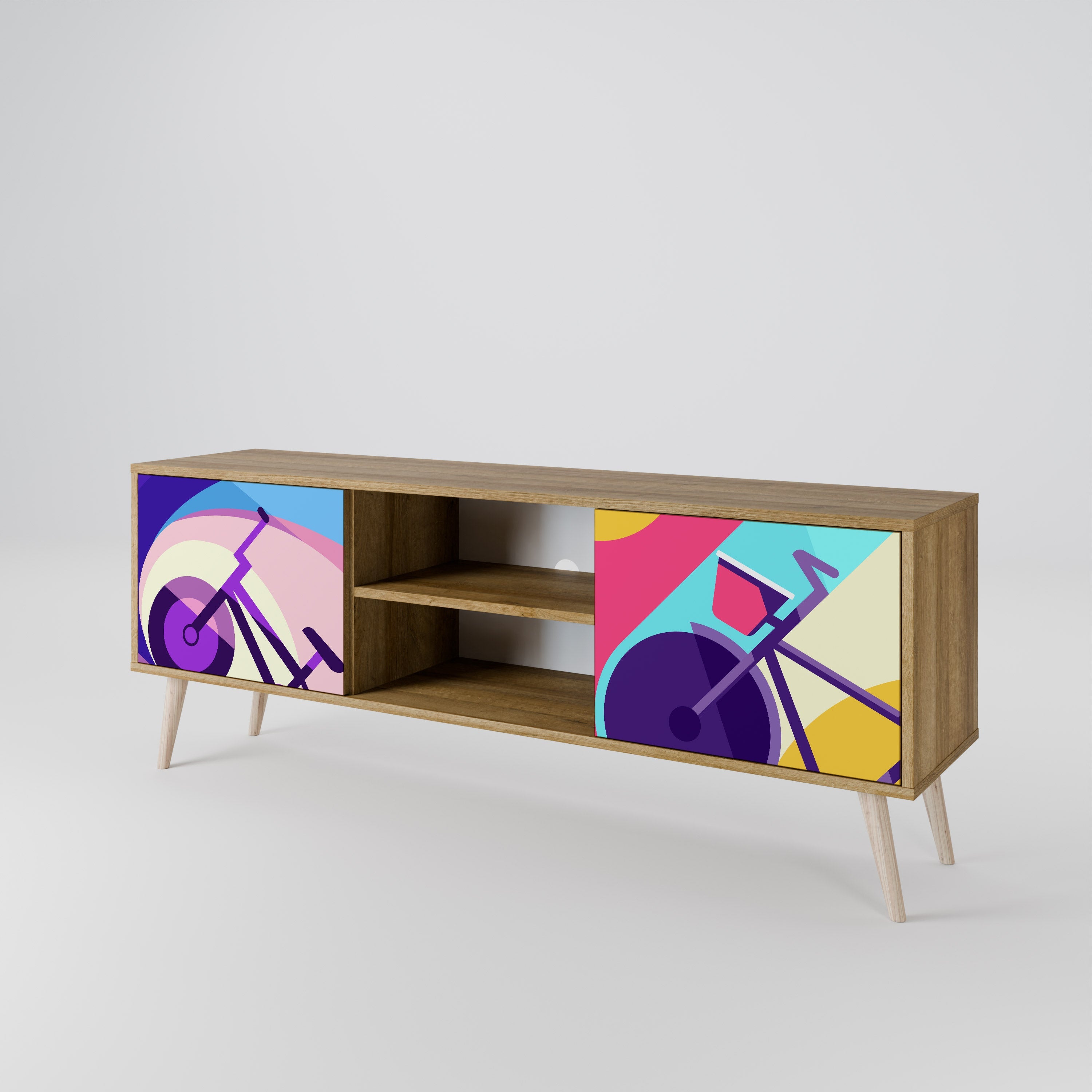 BIKE DREAMS TV-Lowboard mit 2 Türen in Eiche-Optik