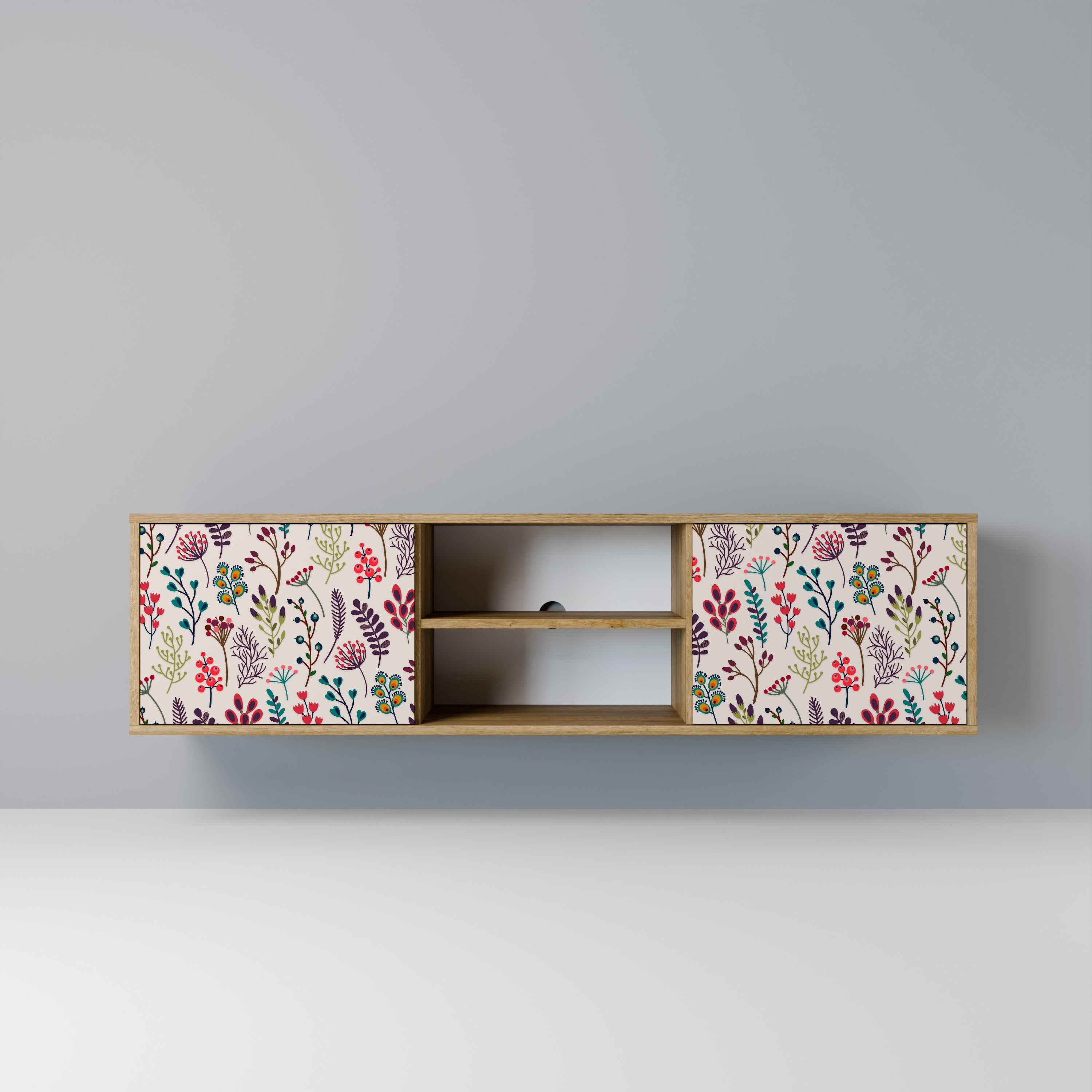 AUTUMN SUNDRIES TV-Lowboard mit 2 Türen in Eiche-Optik