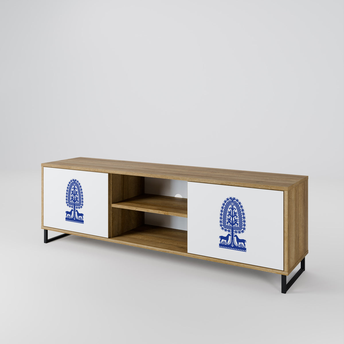 POLISH FOLK ART 2-türiges TV-Lowboard