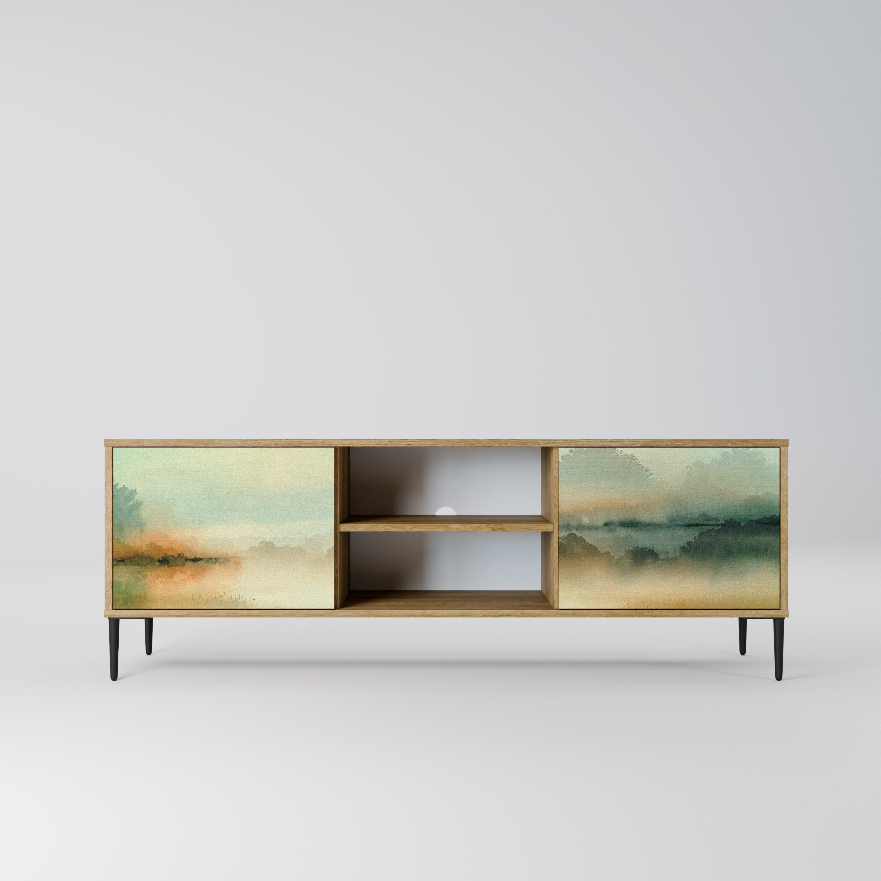 MORNING BY THE LAKE TV-Lowboard mit 2 Türen in Eiche-Optik