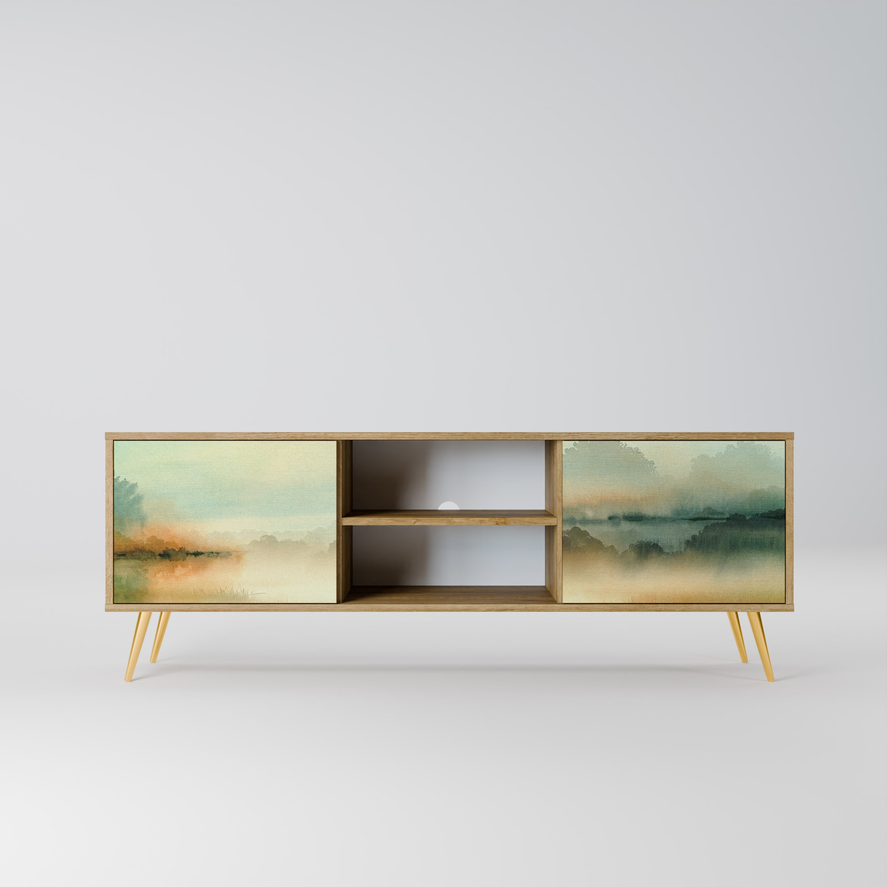 MORNING BY THE LAKE TV-Lowboard mit 2 Türen in Eiche-Optik