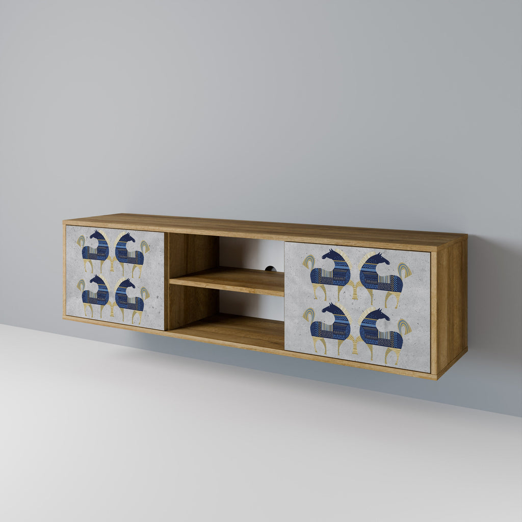 MAJESTIC STEED TV-Lowboard mit 2 Türen in Eiche-Optik