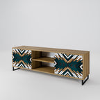 ARTISTIC GEOMETRY TV-Lowboard mit 2 Türen in Eiche-Optik