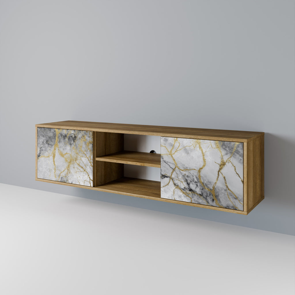 TIMELESS GLIDE TV-Lowboard mit 2 Türen in Eiche-Optik