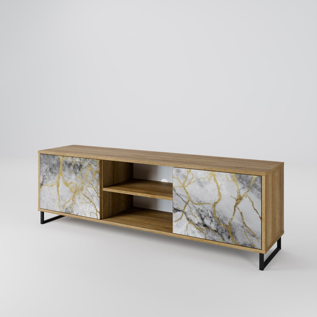 TIMELESS GLIDE TV-Lowboard mit 2 Türen in Eiche-Optik