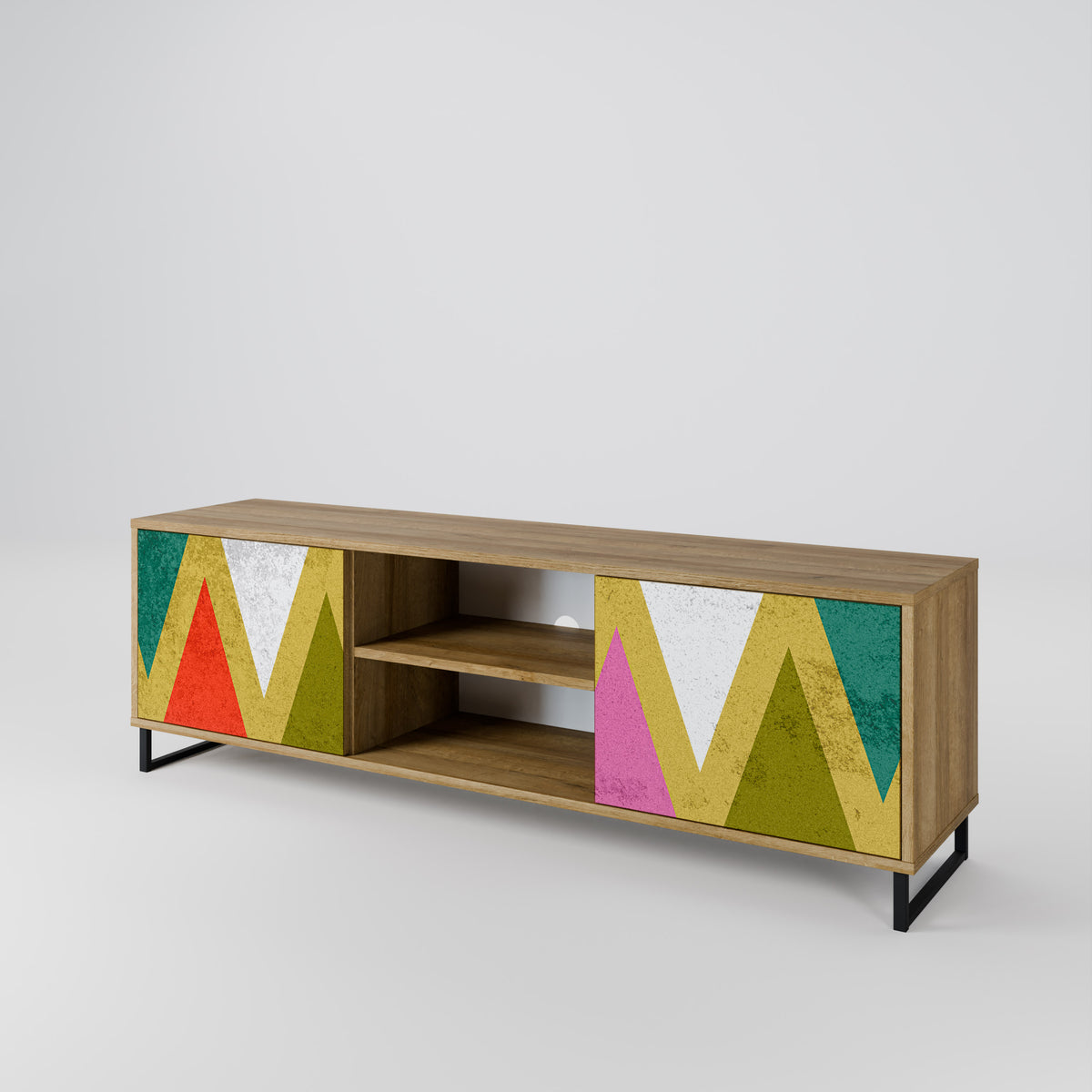 COLORFUL TRIANGLES 2-türiges TV-Lowboard