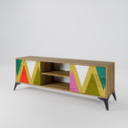 COLORFUL TRIANGLES TV-Lowboard mit 2 Türen in Eiche-Optik