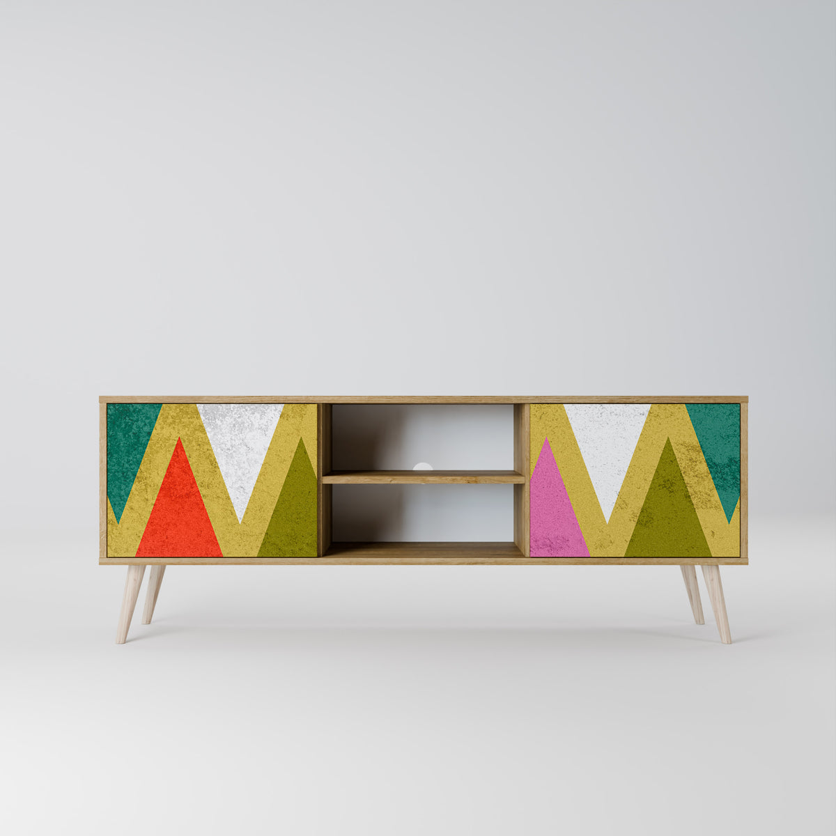 COLORFUL TRIANGLES 2-türiges TV-Lowboard