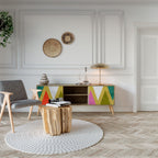 COLORFUL TRIANGLES TV-Lowboard mit 2 Türen in Eiche-Optik