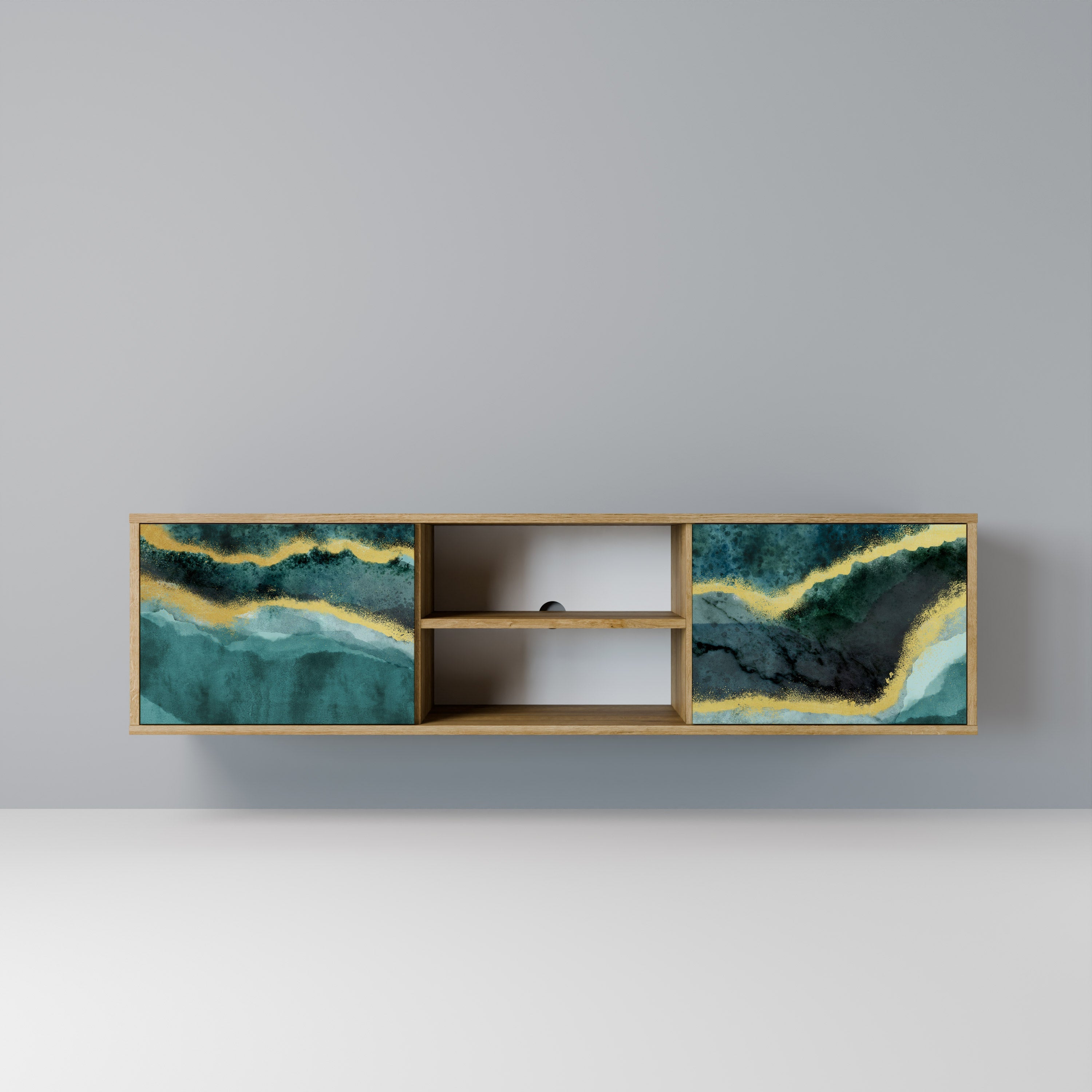 GOLDRUSH ODYSSEY TV-Lowboard mit 2 Türen in Eiche-Optik