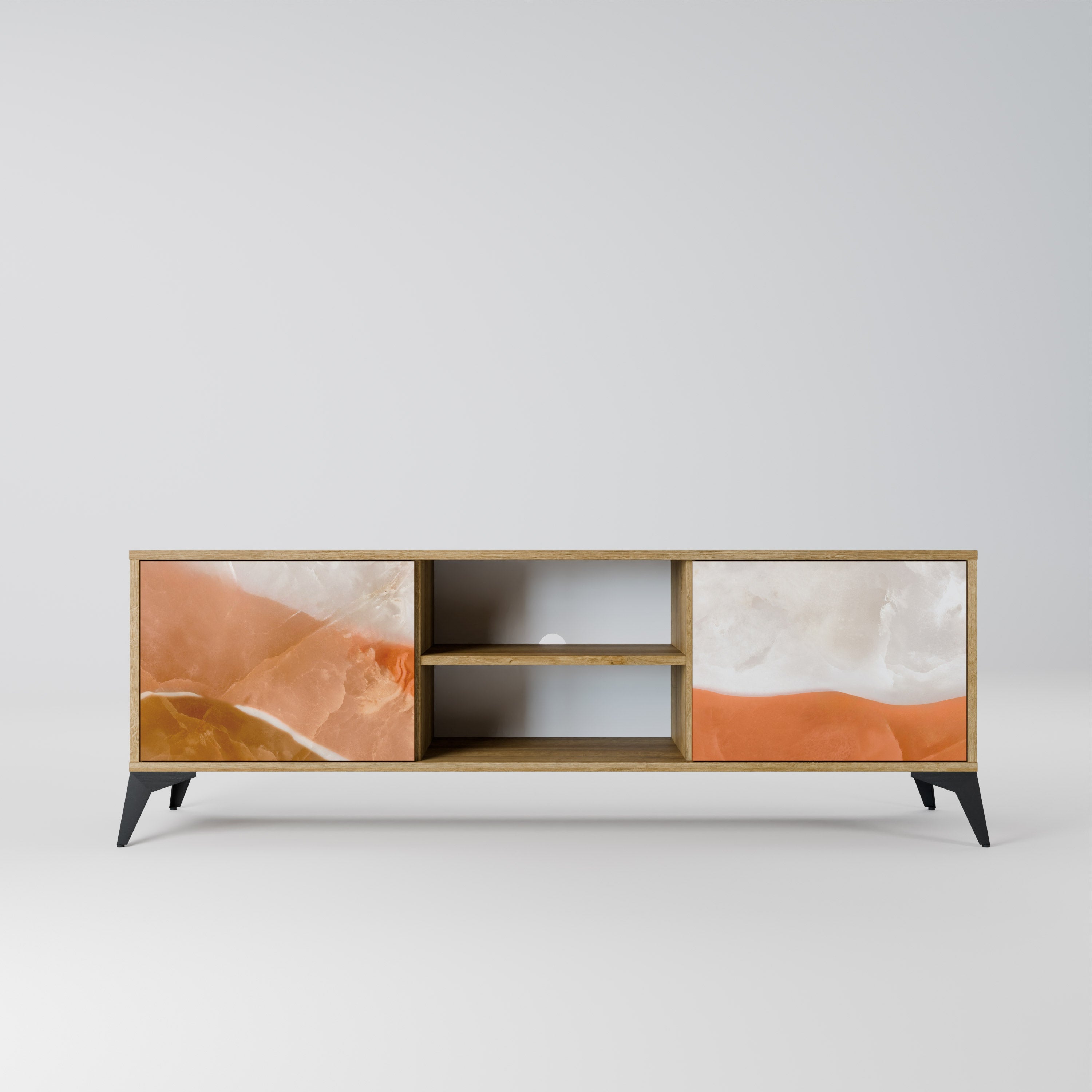 SANDHILLS SPLENDOUR TV-Lowboard mit 2 Türen in Eiche-Optik