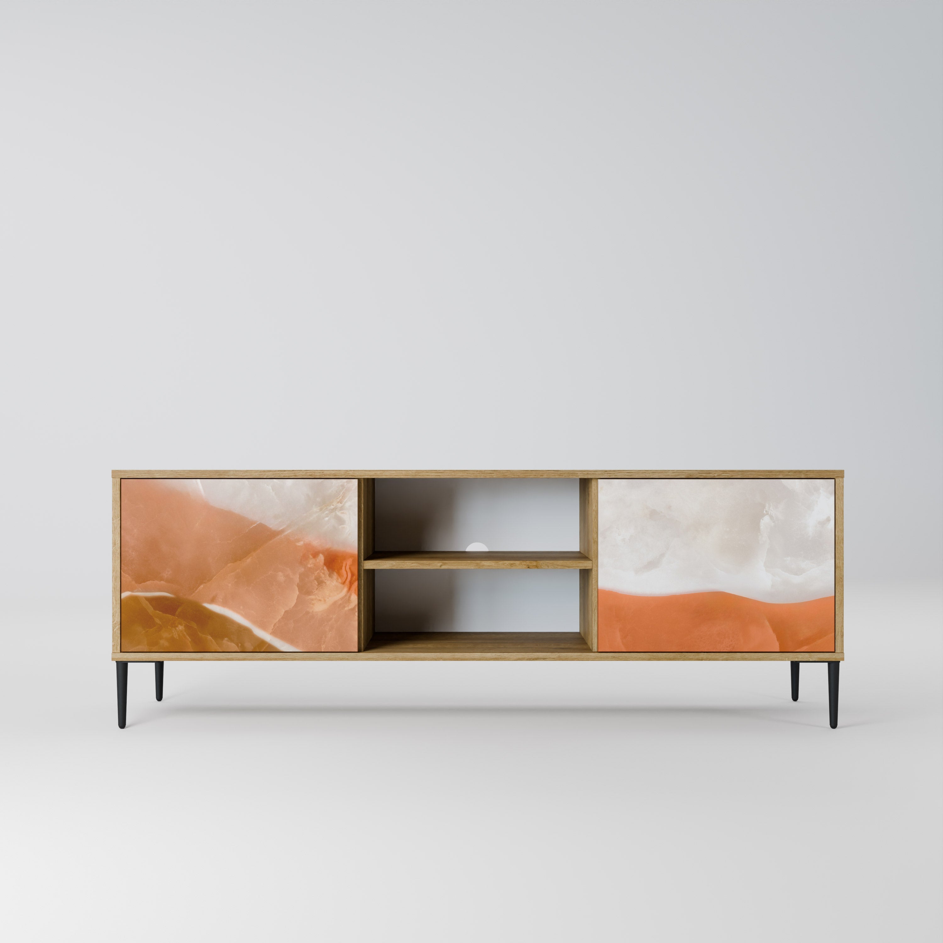 SANDHILLS SPLENDOUR TV-Lowboard mit 2 Türen in Eiche-Optik