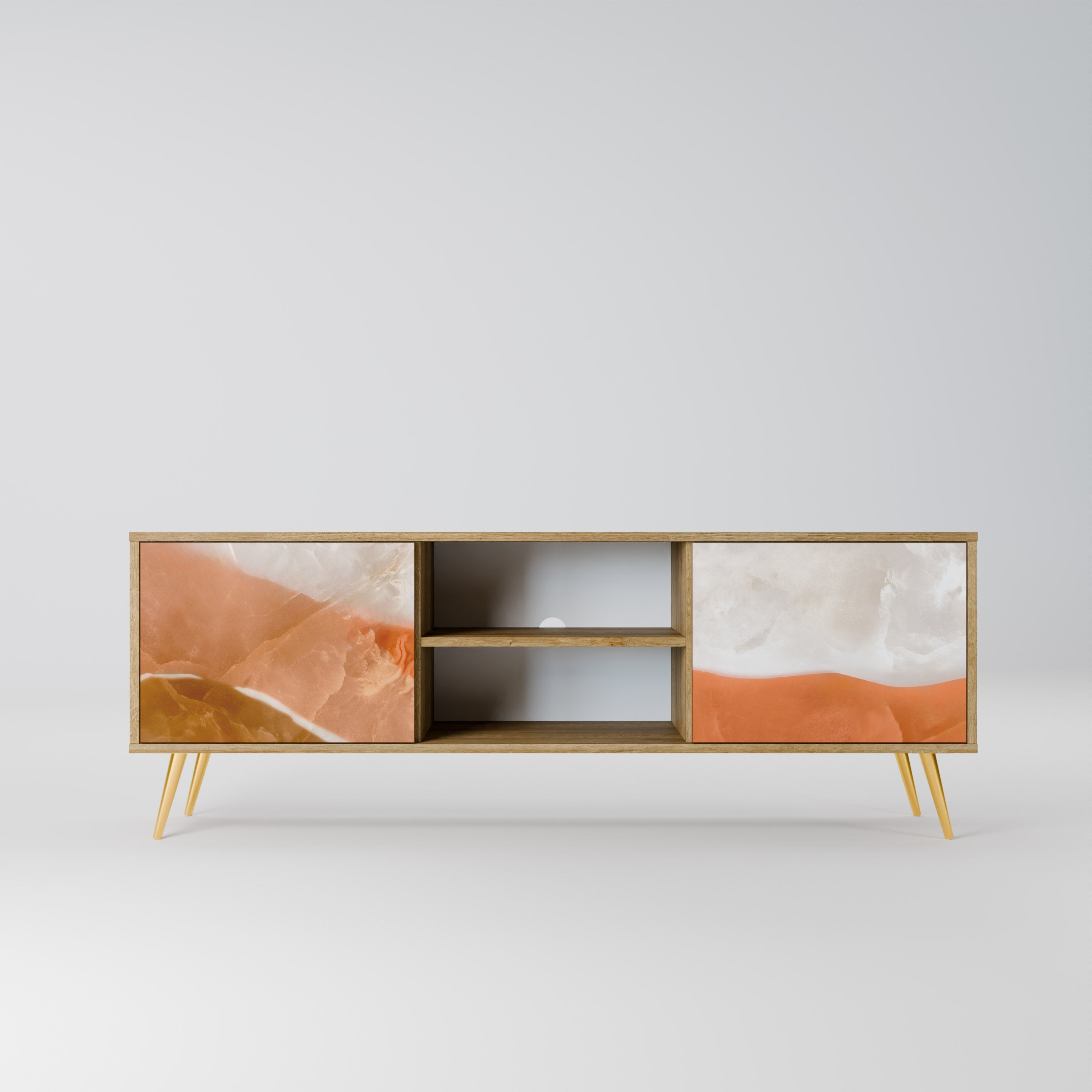 SANDHILLS SPLENDOUR TV-Lowboard mit 2 Türen in Eiche-Optik