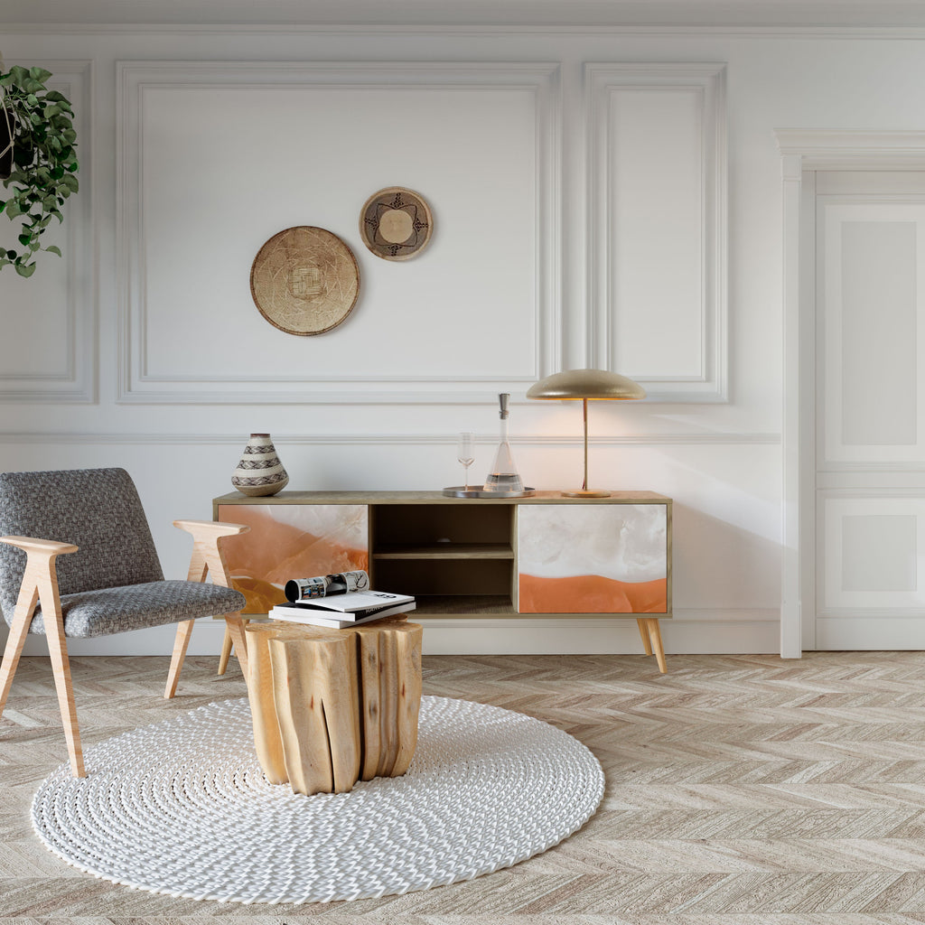 SANDHILLS SPLENDOUR TV-Lowboard mit 2 Türen in Eiche-Optik